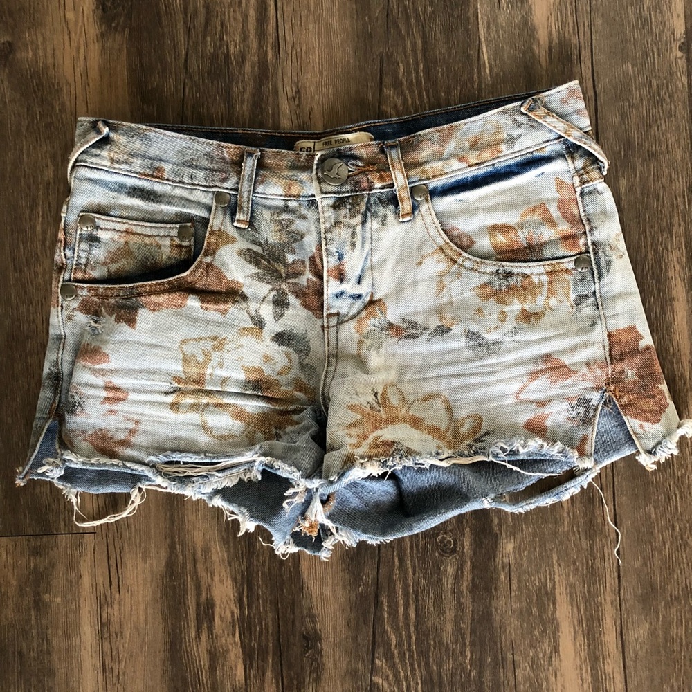Free People cut off denim shorts